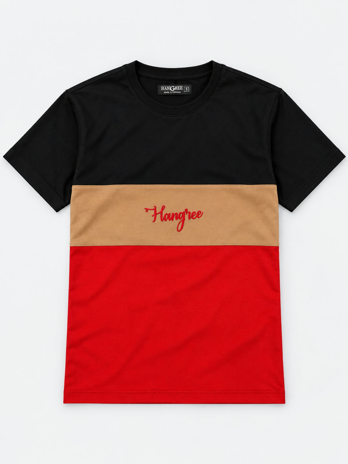 HG Three Panel Emb O Neck Tee Shirt For Men's