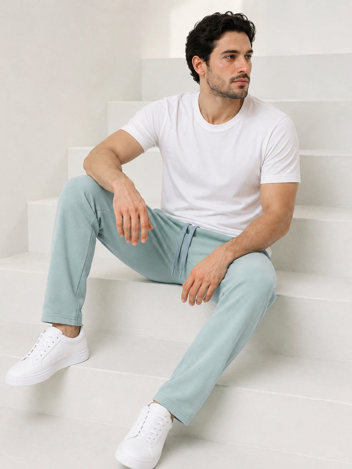 Men's Basic Summers Essential Cotton Jersey Trousers