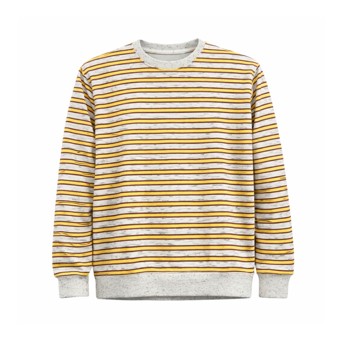 HG Men's Yarn Dyed Stripper Fleece Sweat Shirt - Textured Gray