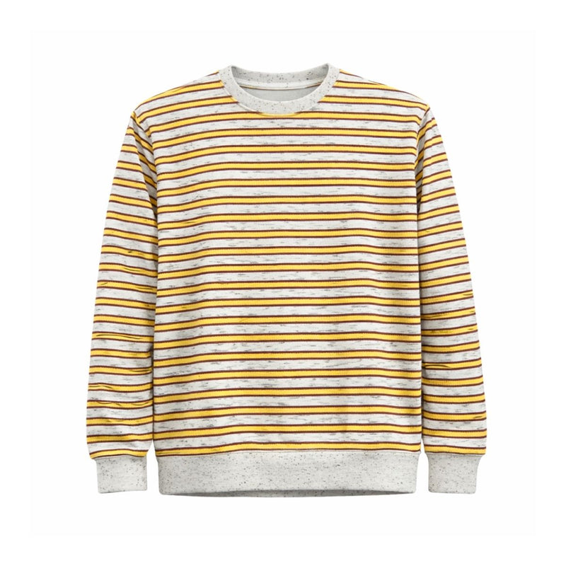 HG Men's Yarn Dyed Stripper Fleece Sweat Shirt - Textured Gray