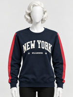 Women's "New York" Printed Fleece Sweat Shirt