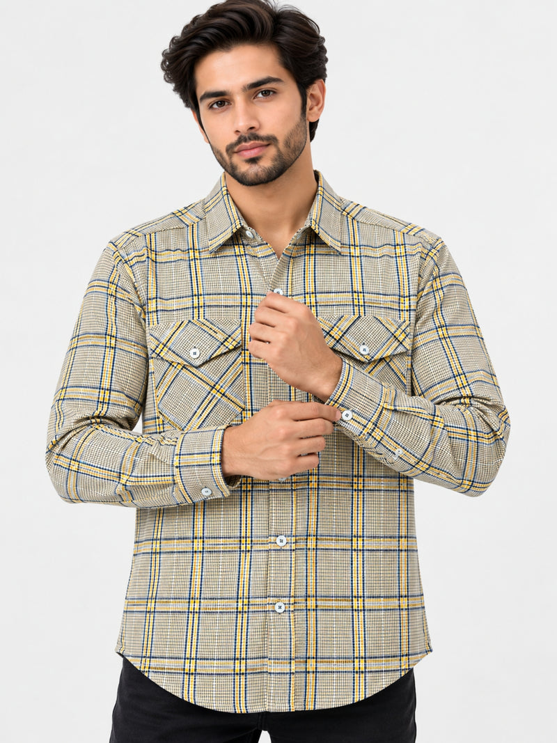 Men's Burbury Style Casual Shirt