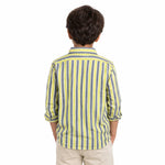 Exclusive Boy's Multicolor Lining Casual Shirt - Yellow