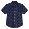 Men’s Geometric Pattern Half Sleeve Casual Shirt – Navy