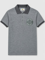 HG Excellence Emb Contrast Collar Polo Shirt - Gray