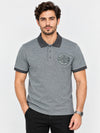HG Excellence Emb Contrast Collar Polo Shirt - Gray