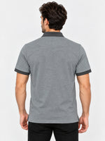 HG Excellence Emb Contrast Collar Polo Shirt - Gray