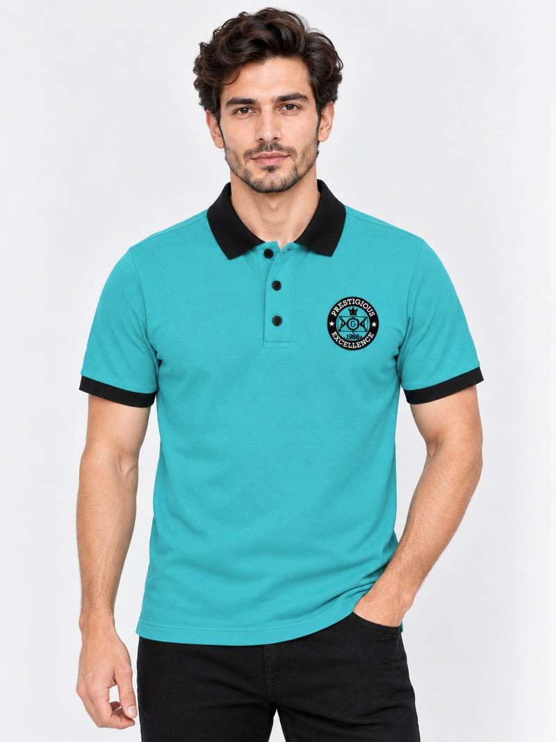 HG SIGNATURE EMB. CONTRAST COLLAR FEROZI POLO