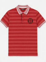 HG SIGNATURE EMB YARN DYED CONTRAST COLLAR POLO SHIRT