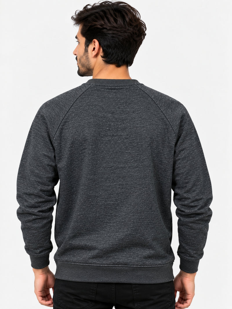 Men's "For The Adventure" Printed Sweat Shirt - Charcoal