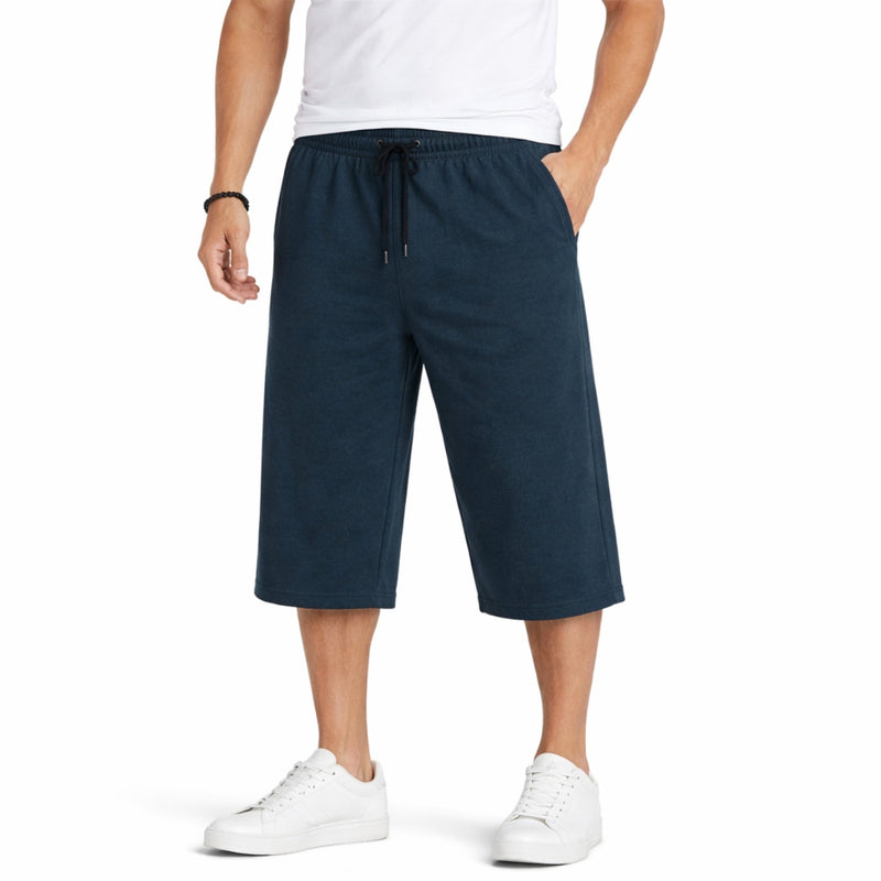 Men's Basic Summer Essential 3 Quarter Shorts - Midnight