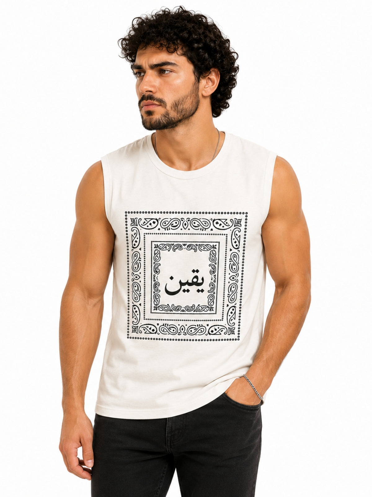 Men's Bandana Graphic Sleeveless Tank Top