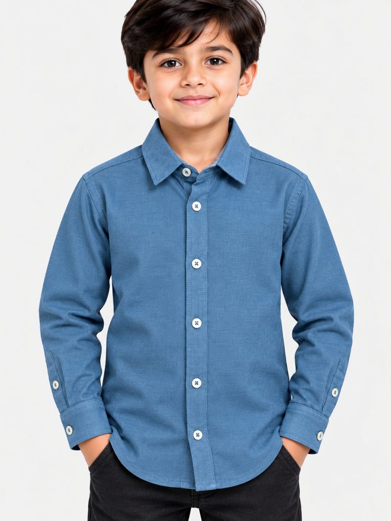 Boy's Classy Full Sleeves Winters Casual Shirt