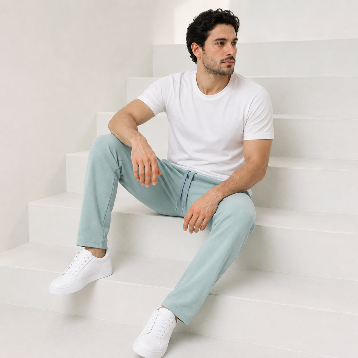 Men's Basic Summers Essential Cotton Jersey Trousers