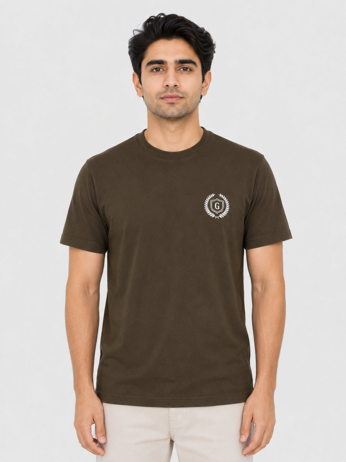 Men's Signature Emb. Round Neck Tee Shirt - Woodrush