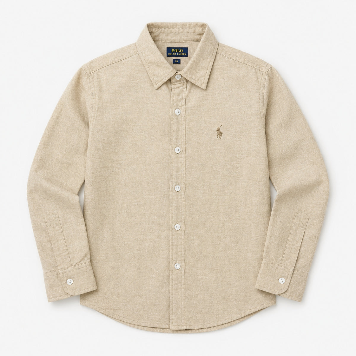 Boy's Classic Full Sleeves Casual Shirt - Sand Beige