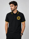 HG Signature Emb. Tipping Collar Polo Shirt - Black