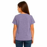 Girls’ Summer Flowers Graphic Printed T-Shirt – Purple