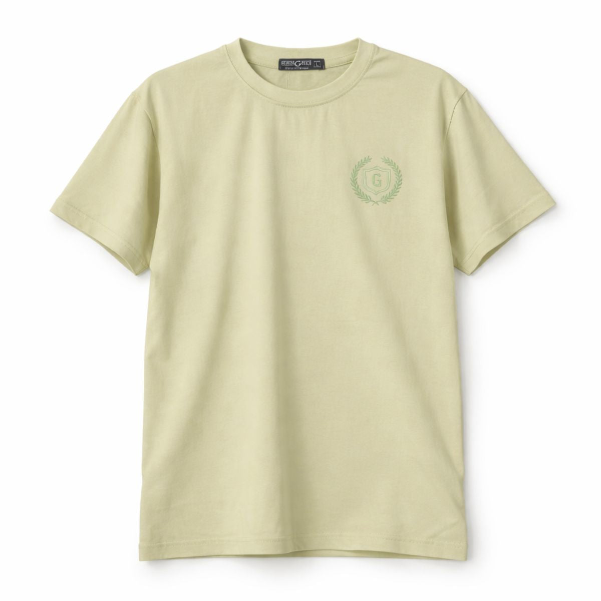 Men's Signature Emb. Round Neck Tee Shirt - Thistle Green