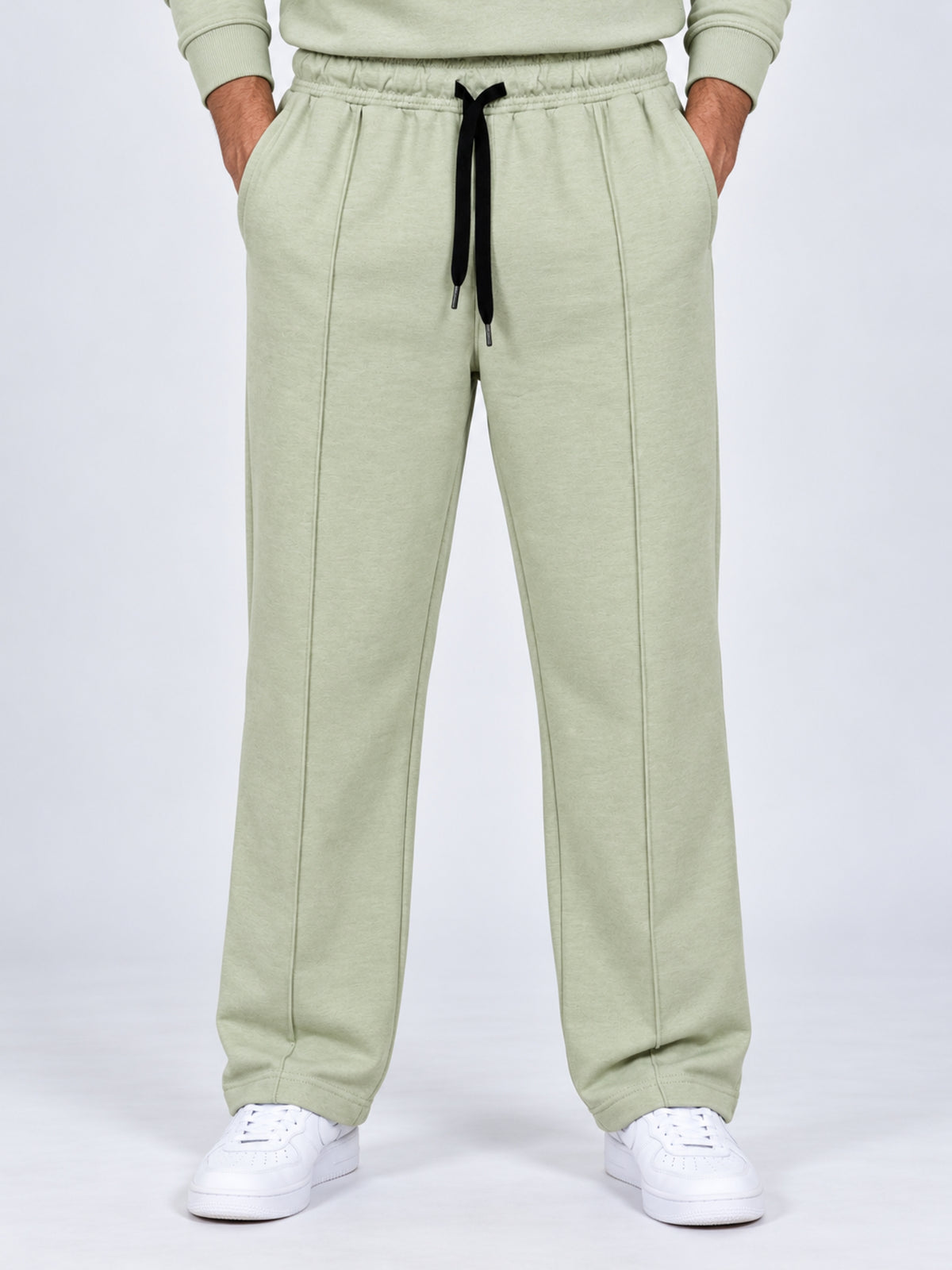 Men's Interlock Center Seam Open Bottom Trousers