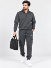 Men's Melange Terry Cargo Co-Ord Set
