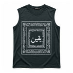 Men's Bandana Graphic Sleeveless Tank Top - Charcoal Black
