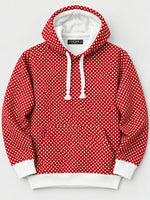 Women's Polka Dot Printed Fleece Hoodie