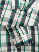 Men's Blue Green Large Check Casual Shirt