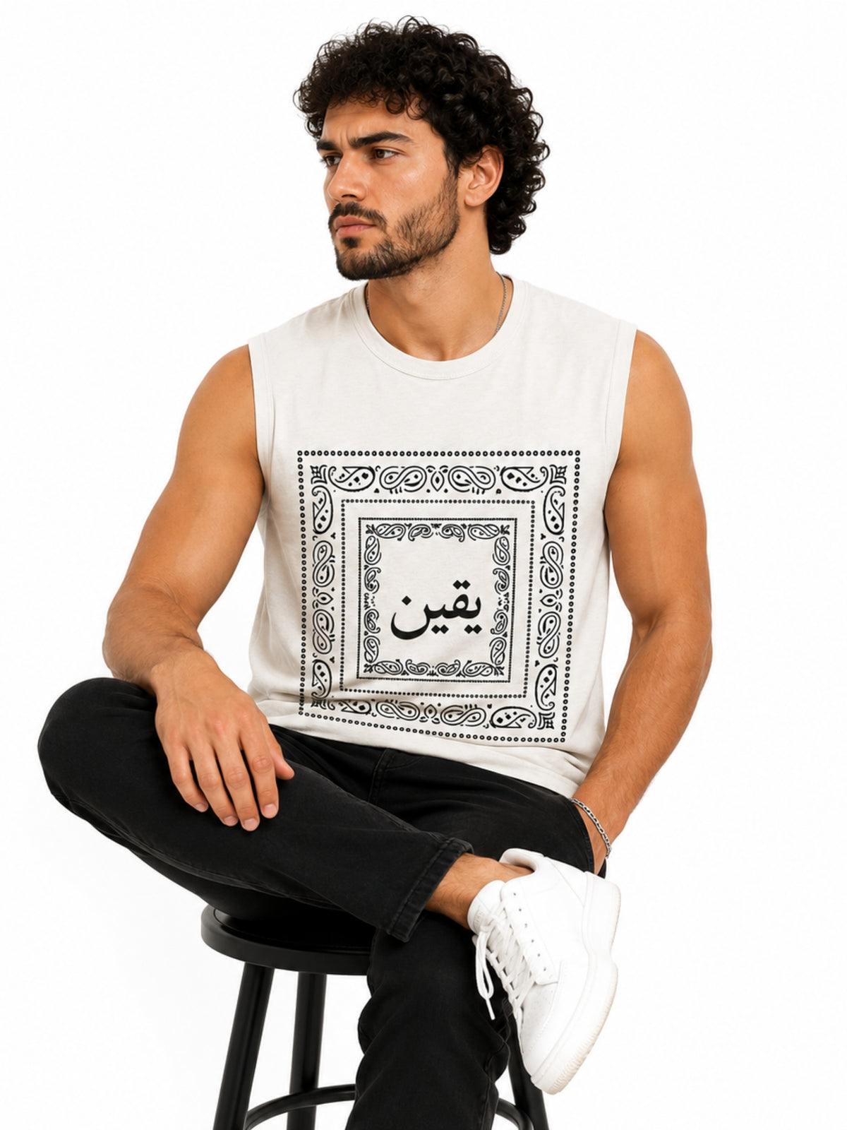 Men's Bandana Graphic Sleeveless Tank Top
