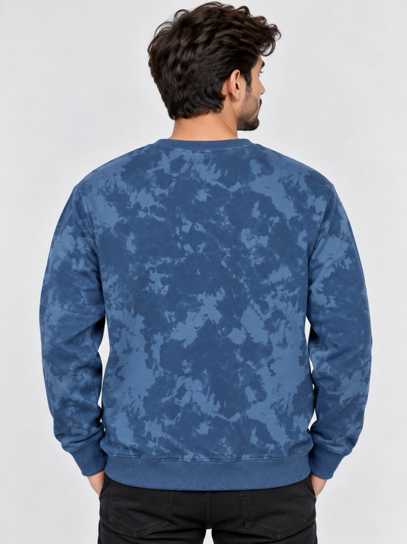 HG Tie N Die Style Prited Sweat Shirt - Blue