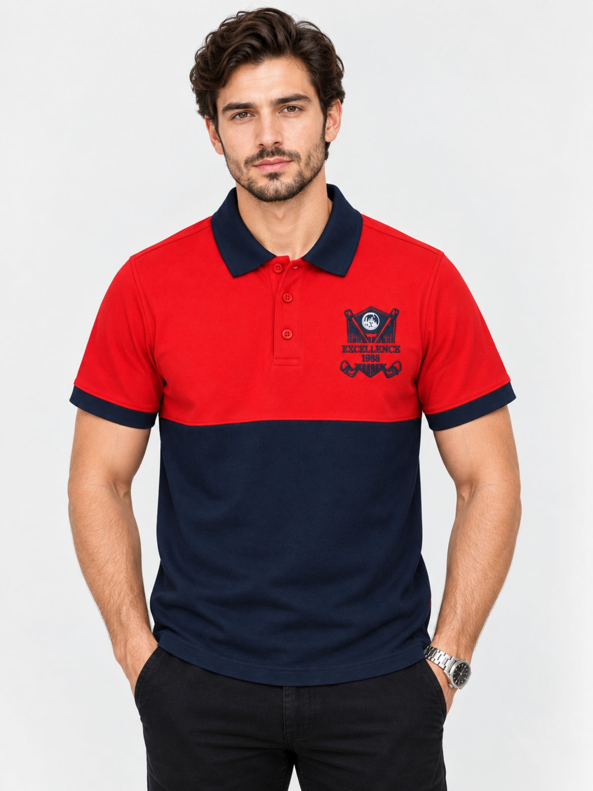 HG SIGNATURE PANEL LUXURY POLO SHIRT