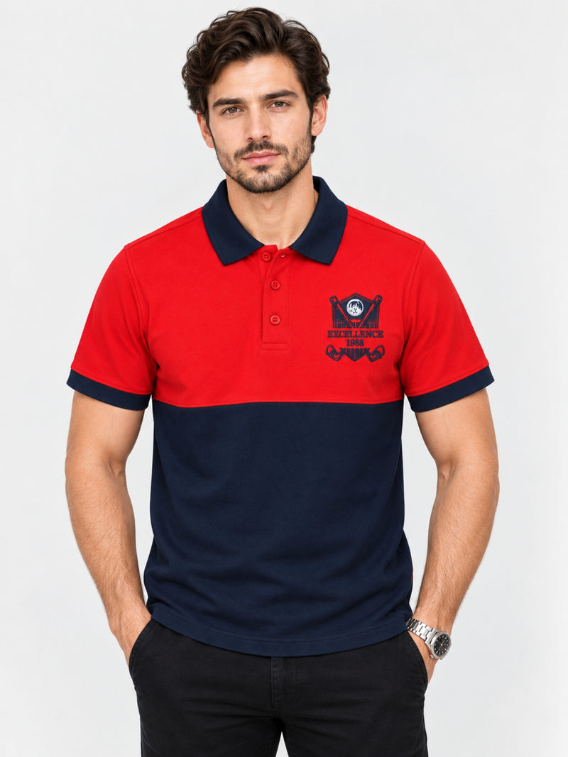 HG SIGNATURE PANEL LUXURY POLO SHIRT
