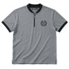 Men’s Crew Neck Half-Zip Tee Shirt - Medium Gray