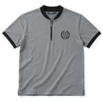 Men’s Crew Neck Half-Zip Tee Shirt - Medium Gray