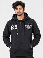 Men's "Brooklyn" Printed Fleece Zip Up Hoodie