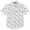 Men’s Leaf & Polka Print Half Sleeve Casual Shirt – White