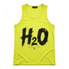 Men's H2O Graphic Sleeveless Cotton Jersey Tank Top - Neon Lime