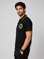 HG Signature Emb. Tipping Collar Polo Shirt - Black