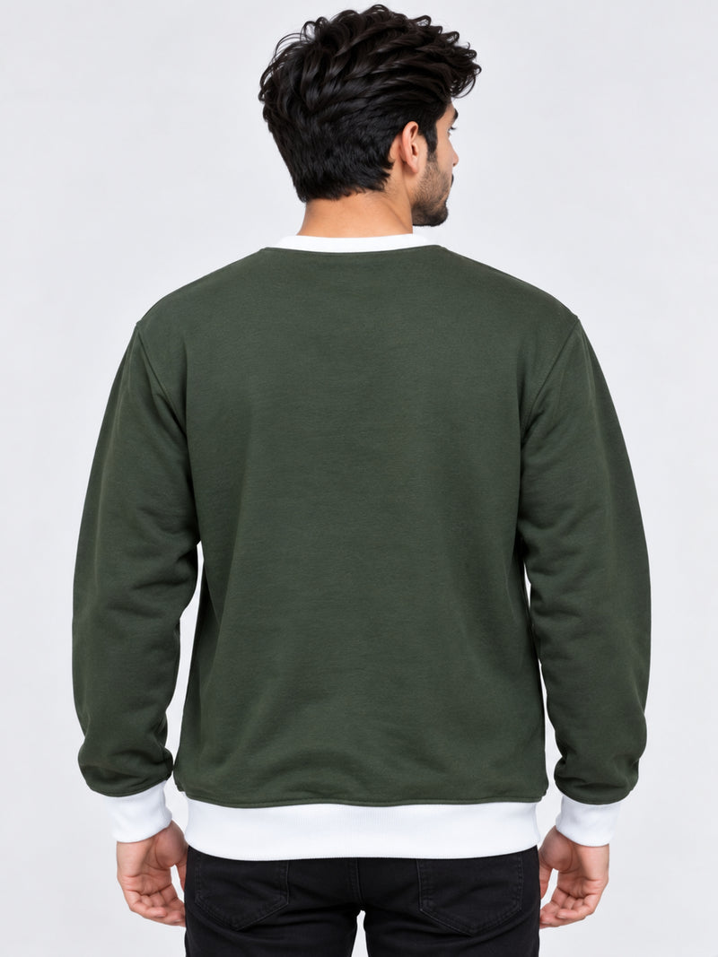 Men Exclusive Printed Sweat Shirt - Green