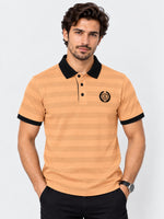 HG SIGNATURE EMB. CONTRAST COLLAR PEACH POLO