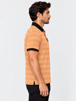 HG SIGNATURE EMB. CONTRAST COLLAR PEACH POLO
