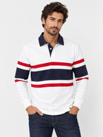 Rugby Full Sleeves Polo Shirt - White