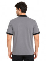 Men’s Crew Neck Half-Zip Tee Shirt - Medium Gray