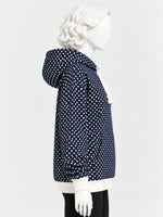 Women's Polka Dot Printed Fleece Hoodie