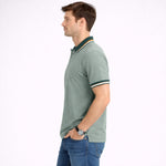 Men’s Premium Contrast Collar Polo Shirt – Spanish Green