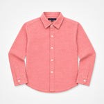 Boy's Classic Full Sleeves Casual Shirt - Sea Pink