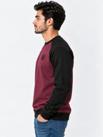 HG Signature Raglan Fleece Sweat Shirt - Maroon