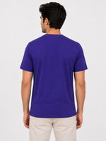 Men's Signature Emb. Round Neck Tee Shirt - Navy Blue