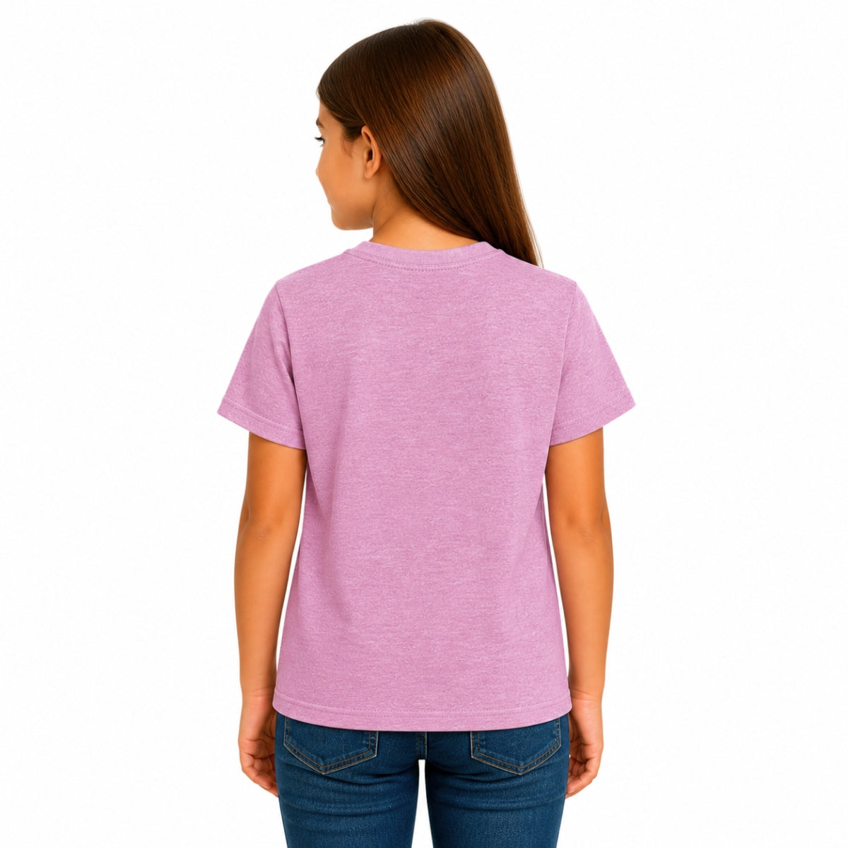 Girls’ Summer Flowers Graphic Printed T-Shirt – Pink Pearl