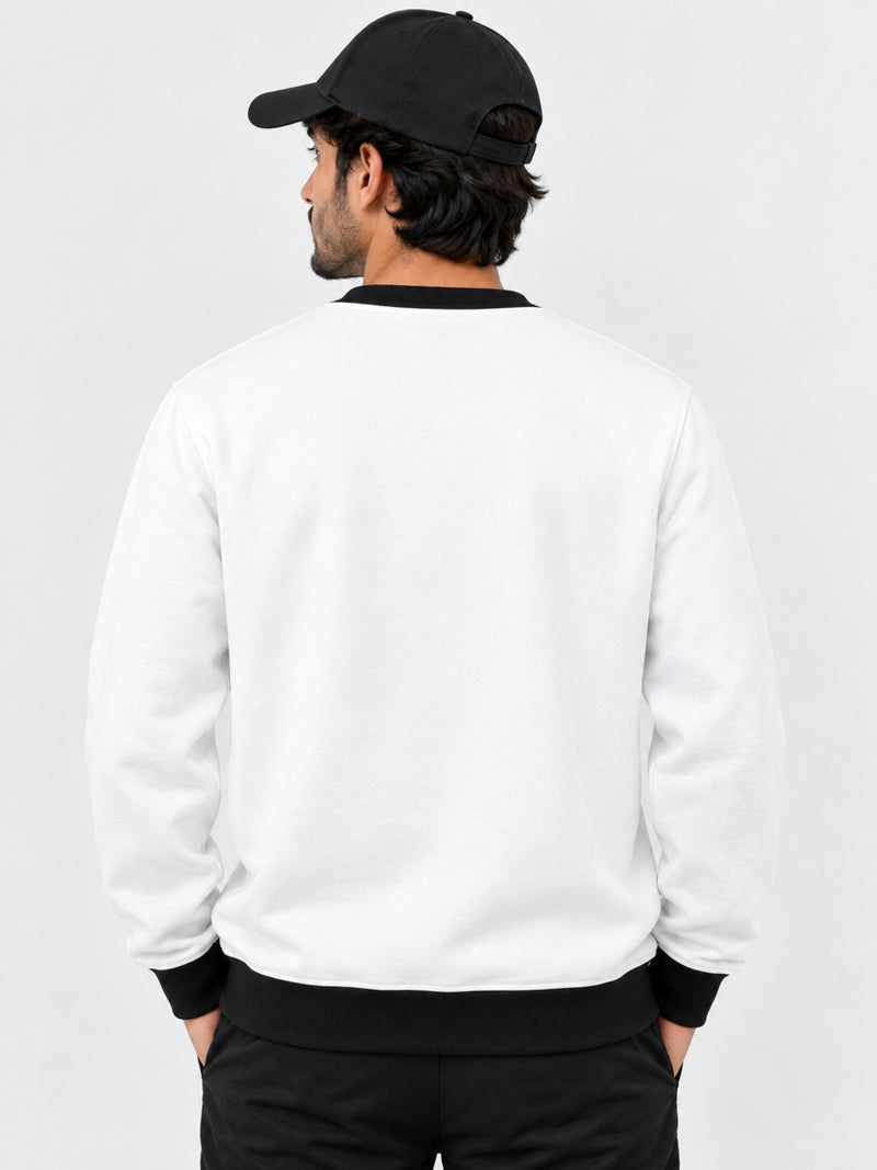 HG Combo Interlock Sweat Shirt - White